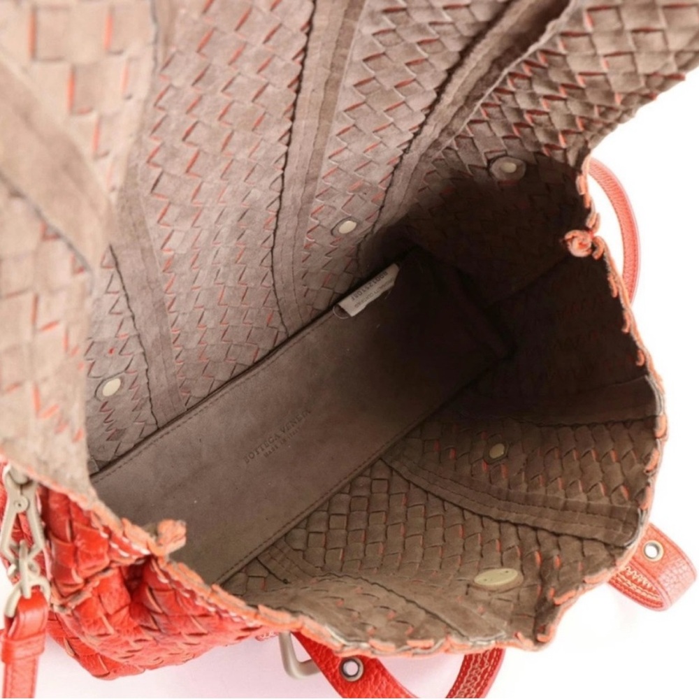 BOTTEGA INTRECCIATO SMALL WEAVE LEATHER 2-WAY SATCHEL BAG TOTE - Picture 5 of 8